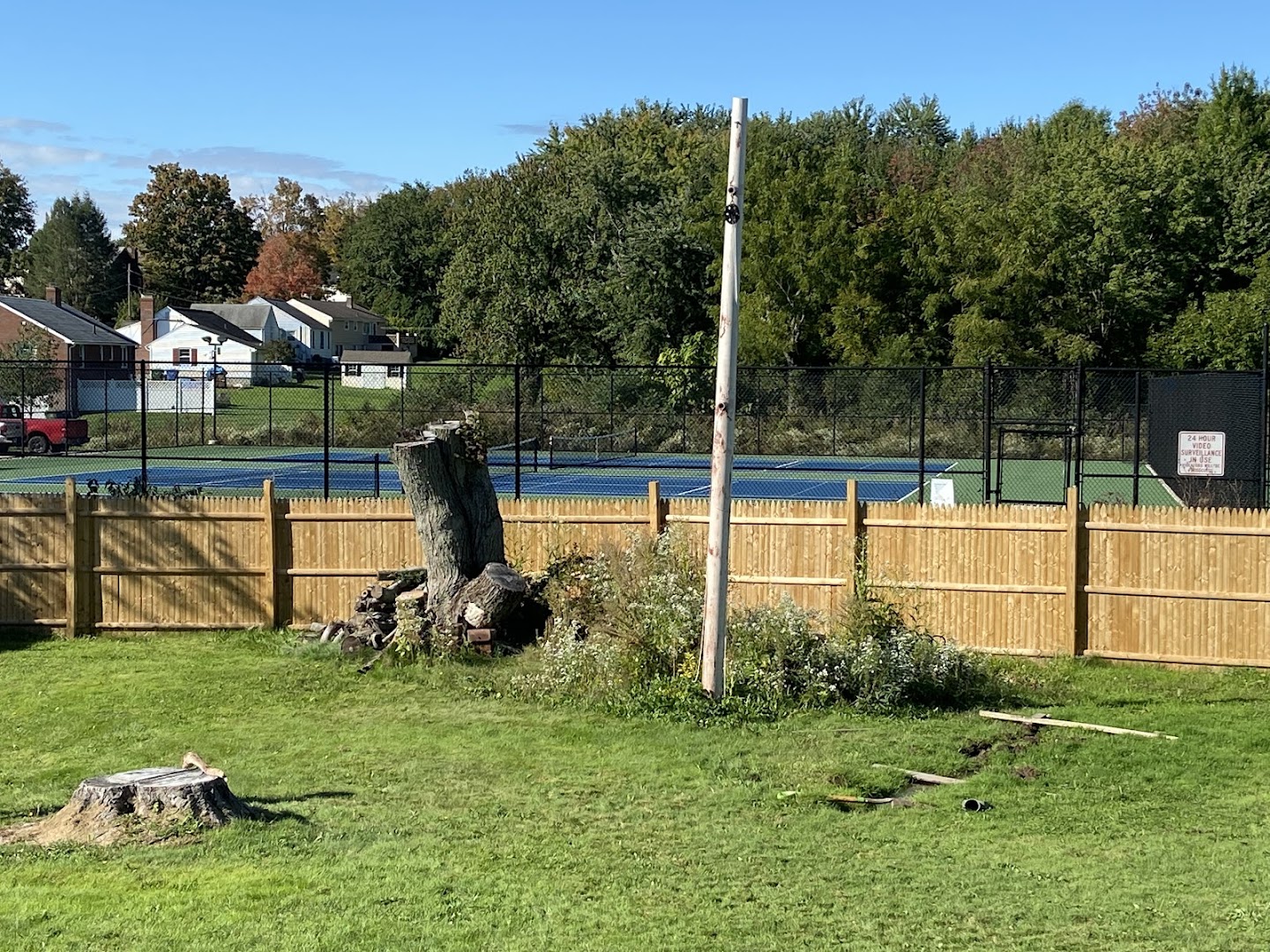 Cleared site, left clean